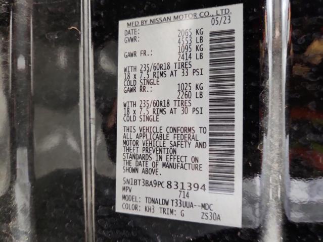 Photo 14 from auction – 2023 NISSAN ROGUE SV with VIN 5N1BT3BA9PC831394