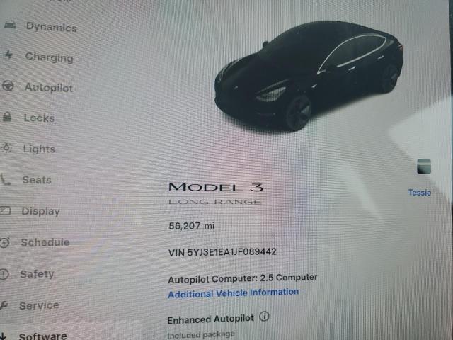 Photo 9 from auction – 2018 TESLA MODEL 3 with VIN 5YJ3E1EA1JF089442
