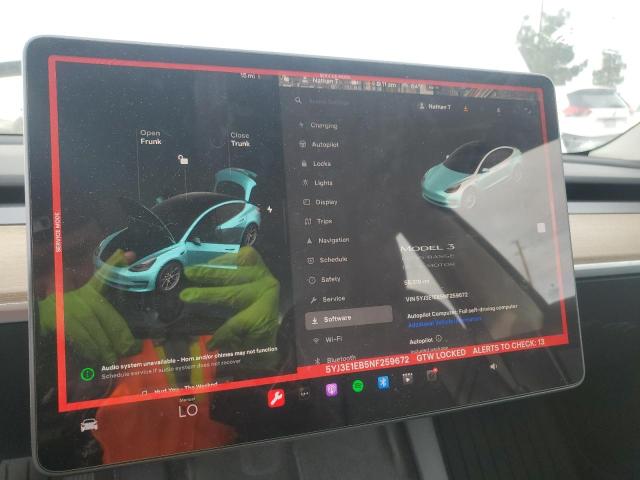 Photo 9 from auction – 2022 TESLA MODEL 3 with VIN 5YJ3E1EB5NF259672