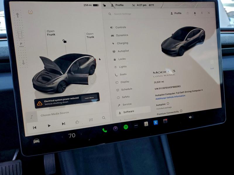 Photo 9 from auction – 2025 TESLA MODEL 3 with VIN 5YJ3E1EAXSF888363