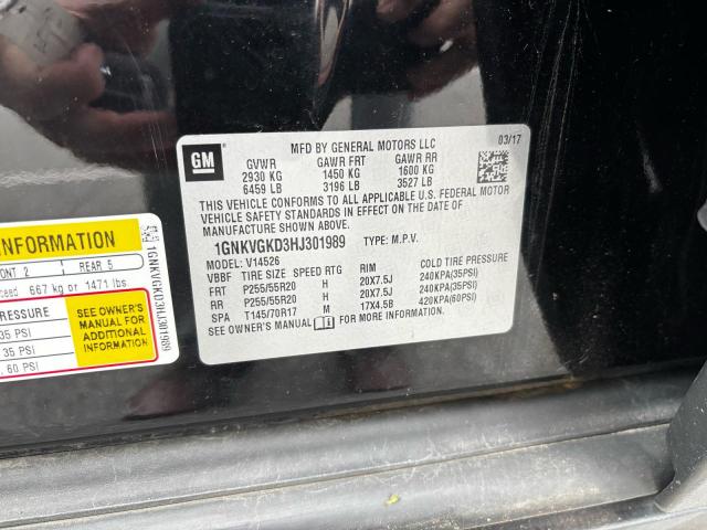 Photo 10 from auction – 2017 CHEVROLET TRAVERSE L with VIN 1GNKVGKD3HJ301989