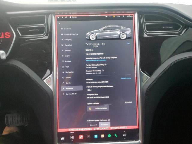 Photo 9 from auction – 2017 TESLA MODEL S with VIN 5YJSA1E16HF209625