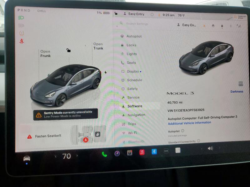 Photo 9 from auction – 2023 TESLA MODEL 3 with VIN 5YJ3E1EA3PF583925