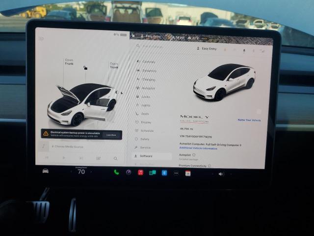 Photo 9 from auction – 2023 TESLA MODEL Y with VIN 7SAYGDEF1PF714219
