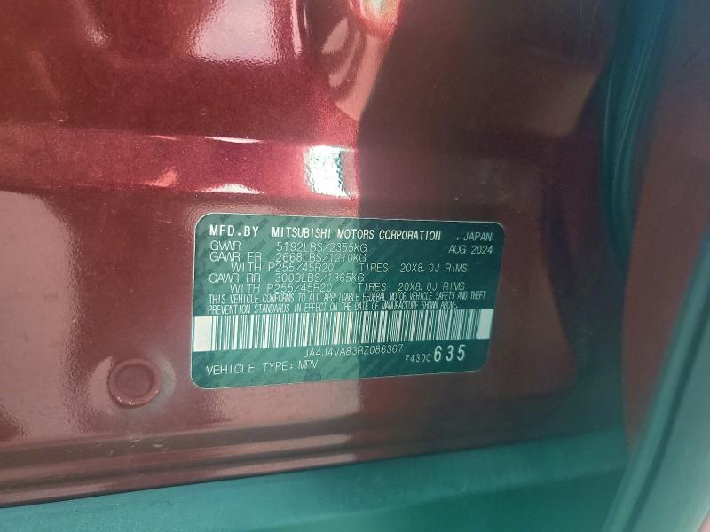 Photo 14 from auction – 2024 MITSUBISHI OUTLANDER with VIN JA4J4VA83RZ086367
