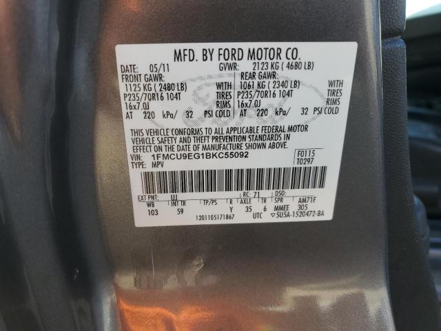 Photo 14 from auction – 2011 FORD ESCAPE LIM with VIN 1FMCU9EG1BKC55092