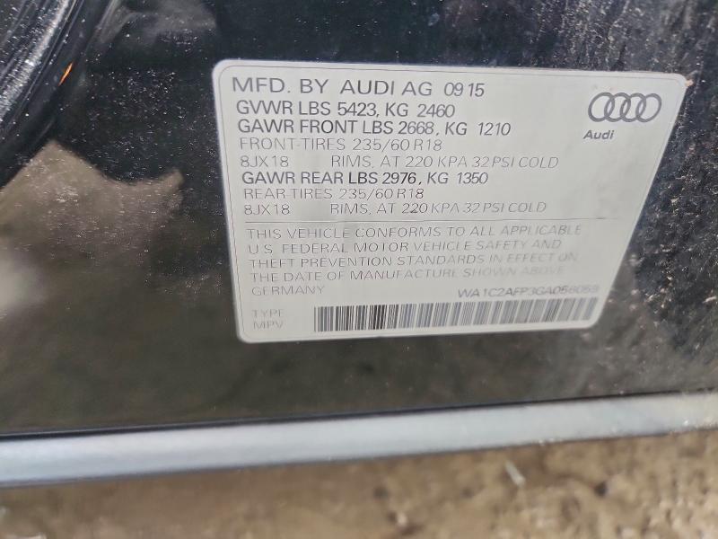 Photo 14 from auction – 2016 AUDI Q5 PREMIUM with VIN WA1C2AFP3GA056059