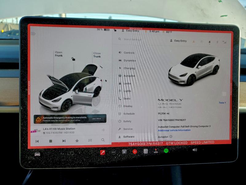 Photo 9 from auction – 2023 TESLA MODEL Y with VIN 7SAYGDEE7PA116317