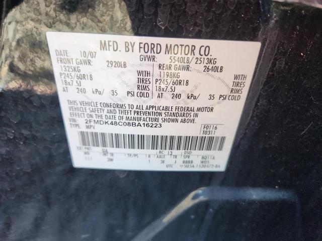 Photo 14 from auction – 2008 FORD EDGE SEL with VIN 2FMDK48C08BA16223