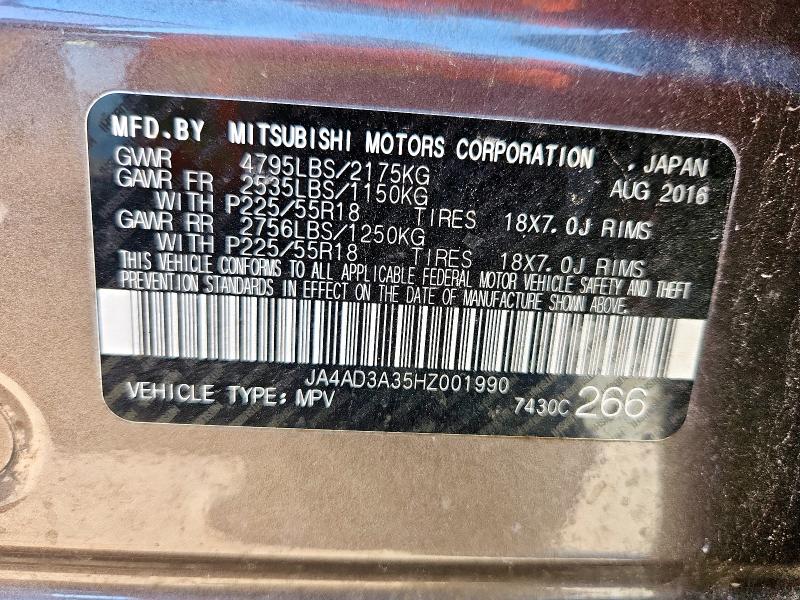 Photo 14 from auction – 2017 MITSUBISHI OUTLANDER with VIN JA4AD3A35HZ001990