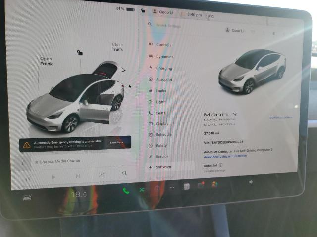 Zdjęcie 9 z aukcji – 2023 TESLA MODEL Y z VIN 7SAYGDEE6PA063724
