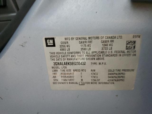 Photo 14 from auction – 2014 CHEVROLET EQUINOX LS with VIN 2GNALAEK5E6235432