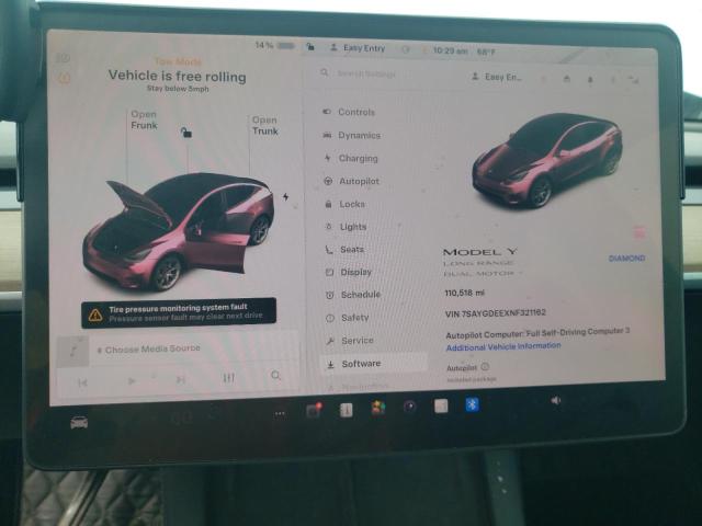 Photo 9 from auction – 2022 TESLA MODEL Y with VIN 7SAYGDEEXNF321162