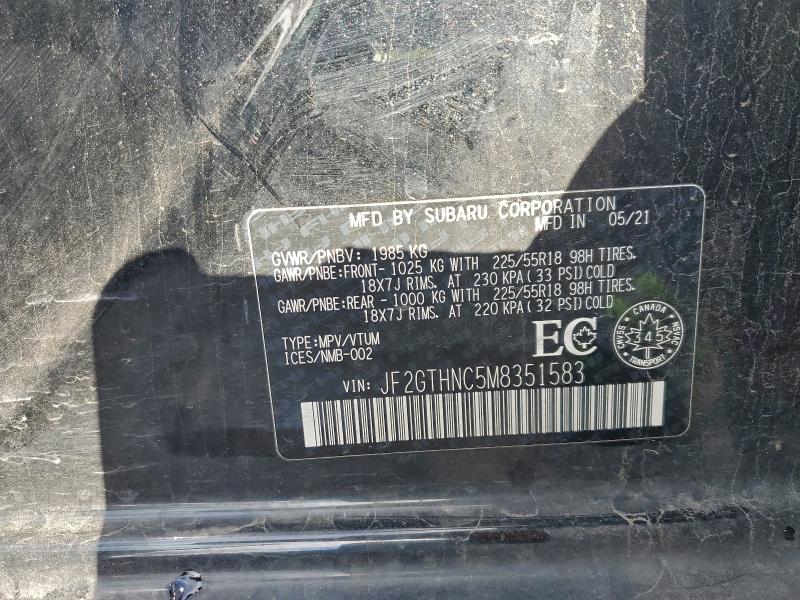 Photo 14 from auction – 2021 SUBARU CROSSTREK with VIN JF2GTHNC5M8351583