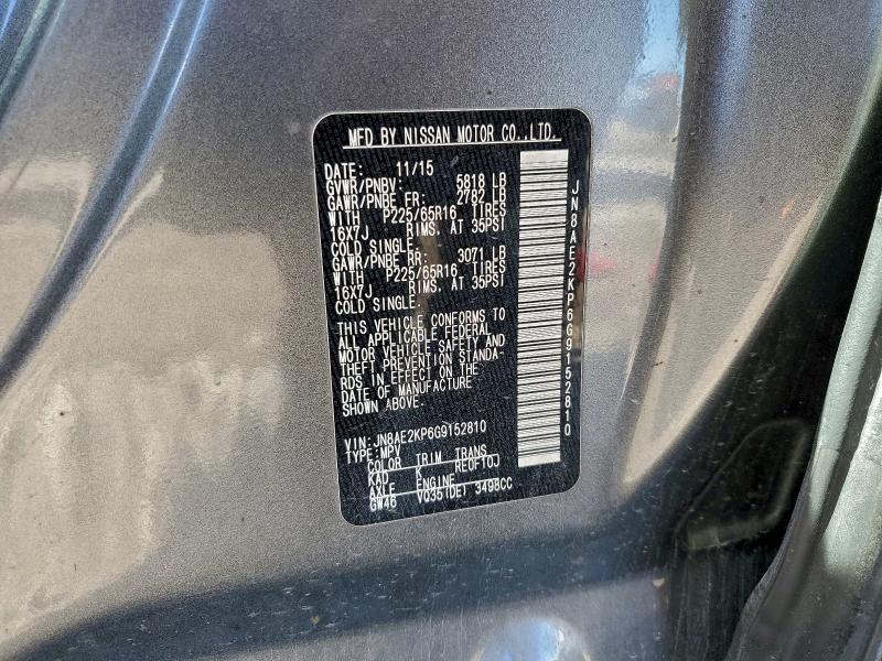 Photo 14 from auction – 2016 NISSAN QUEST S with VIN JN8AE2KP6G9152810