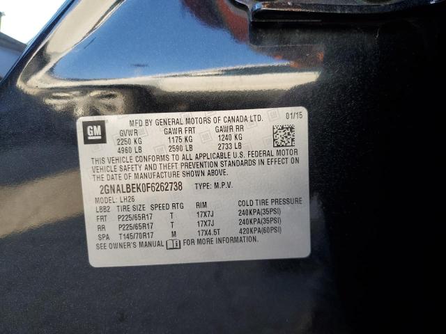 Photo 14 from auction – 2015 CHEVROLET EQUINOX LT with VIN 2GNALBEK0F6262738