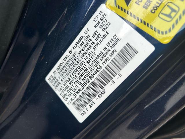 Photo 10 from auction – 2015 HONDA ODYSSEY TO with VIN 5FNRL5H95FB048456