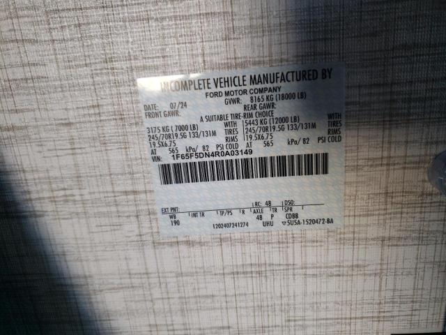 Photo 10 from auction – 2024 FORD F53 with VIN 1F65F5DN4R0A03149