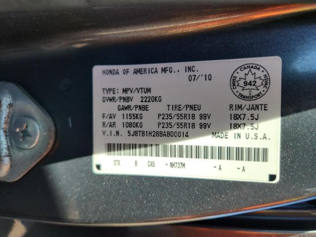 Photo 14 from auction – 2011 ACURA RDX with VIN 5J8TB1H28BA800014
