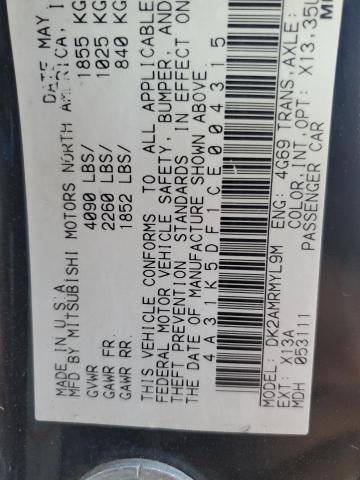 Photo 14 from auction – 2012 MITSUBISHI ECLIPSE GS with VIN 4A31K5DF1CE004315