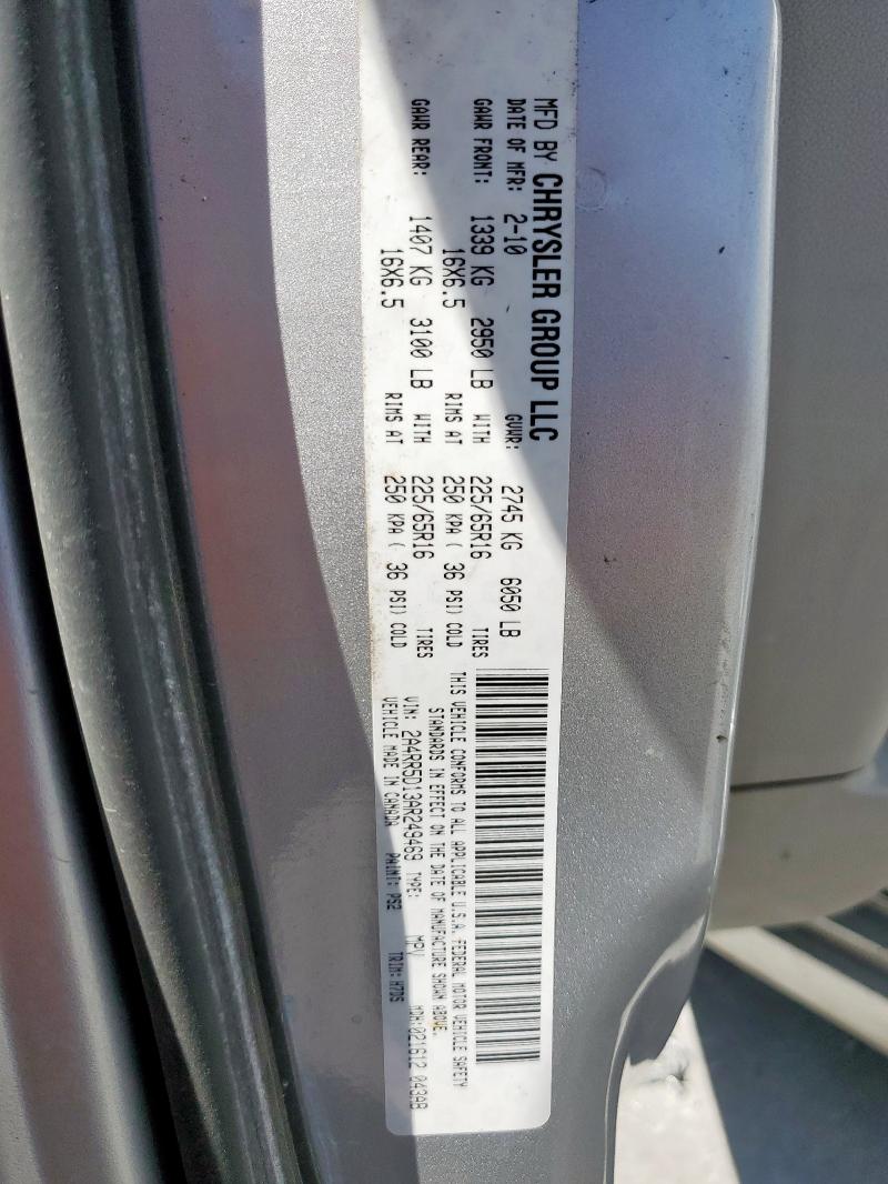Photo 14 from auction – 2010 CHRYSLER TOWN & COU with VIN 2A4RR5D13AR249469