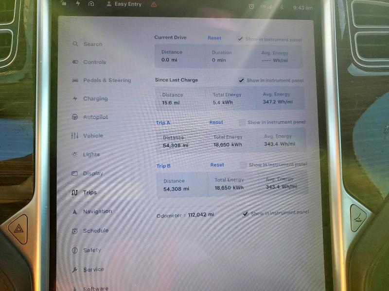 Photo 9 from auction – 2015 TESLA MODEL S with VIN 5YJSA1E23FF106104