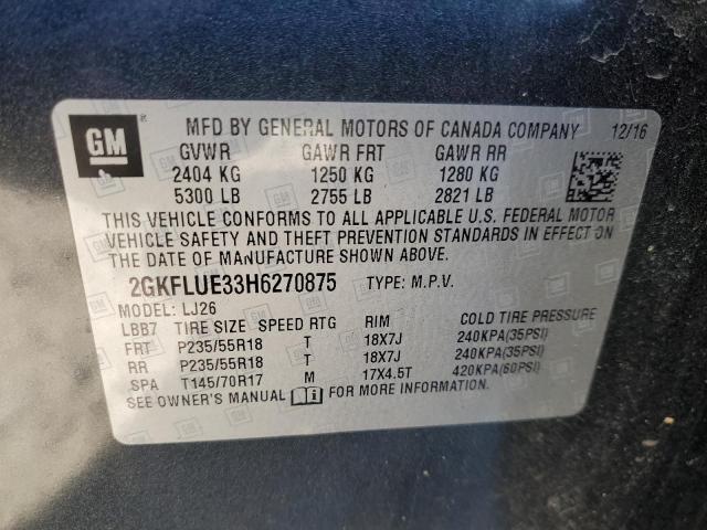 Photo 14 from auction – 2017 GMC TERRAIN SL with VIN 2GKFLUE33H6270875