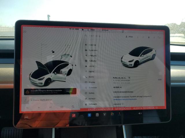 Photo 9 from auction – 2019 TESLA MODEL 3 with VIN 5YJ3E1EB9KF452564