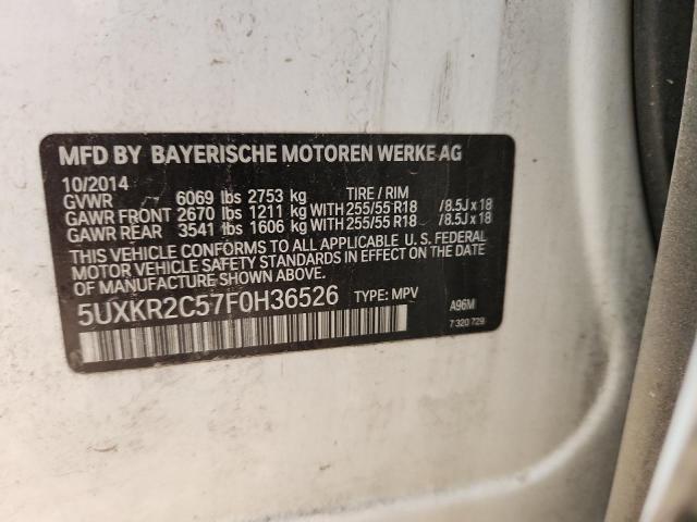 Photo 14 from auction – 2015 BMW X5 SDRIVE3 with VIN 5UXKR2C57F0H36526