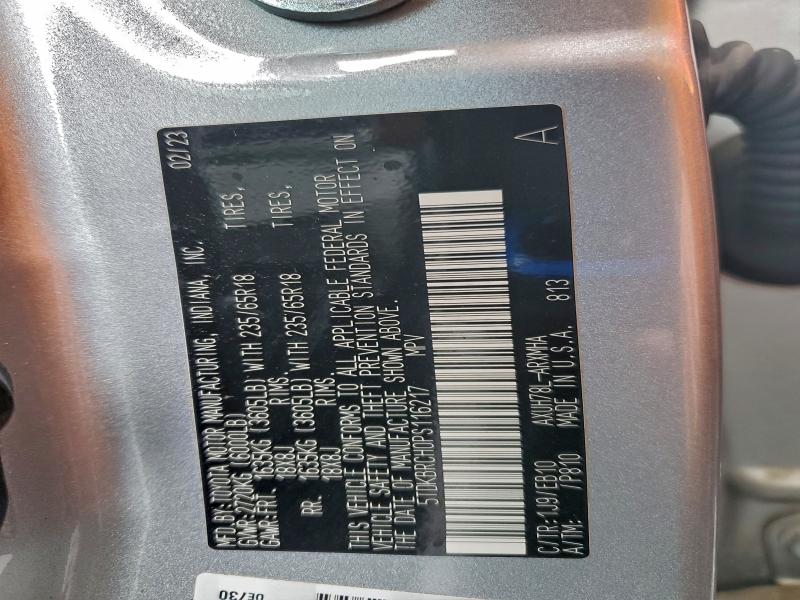 Photo 14 from auction – 2023 TOYOTA HIGHLANDER with VIN 5TDKBRCH0PS116217