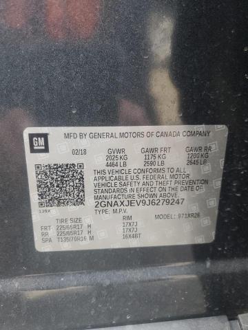 Photo 14 from auction – 2018 CHEVROLET EQUINOX LT with VIN 2GNAXJEV9J6279247