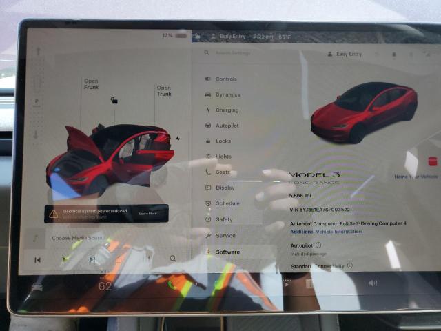 Photo 9 from auction – 2025 TESLA MODEL 3 with VIN 5YJ3E1EA7SF003522