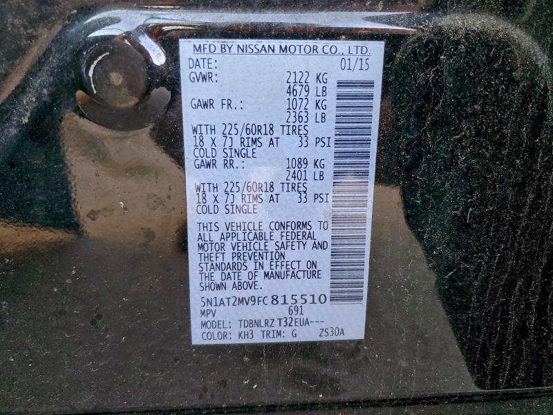 Photo 14 from auction – 2015 NISSAN ROGUE S with VIN 5N1AT2MV9FC815510