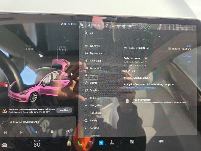 Photo 9 from auction – 2019 TESLA MODEL 3 with VIN 5YJ3E1EB0KF392576