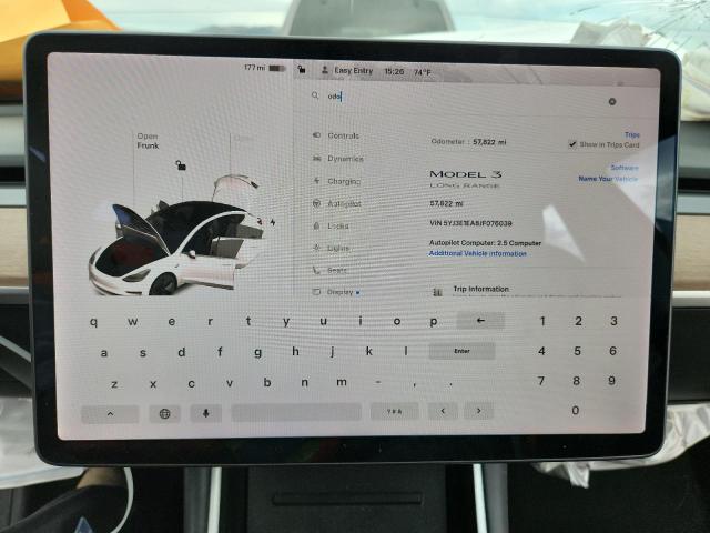 Photo 9 from auction – 2018 TESLA MODEL 3 with VIN 5YJ3E1EA8JF076039