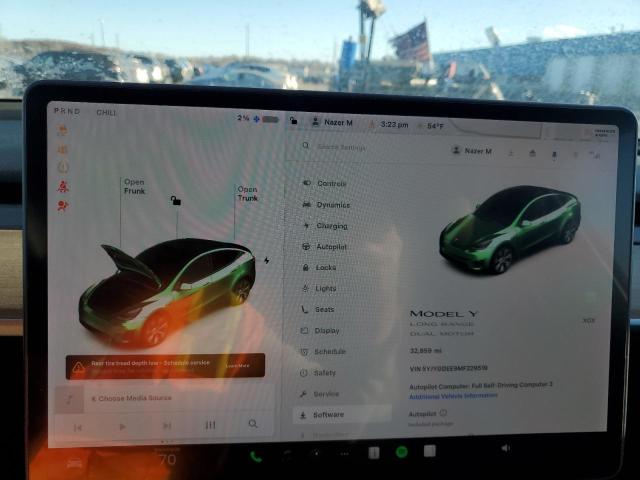 Photo 9 from auction – 2021 TESLA MODEL Y with VIN 5YJYGDEE9MF229519