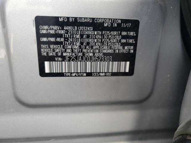 Photo 14 from auction – 2018 SUBARU FORESTER 2 with VIN JF2SJAJC0JH523303