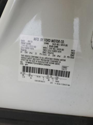 Photo 14 from auction – 2021 FORD EXPLORER X with VIN 1FMSK7DHXMGC09654