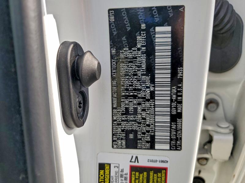 Photo 14 from auction – 2014 TOYOTA VENZA LE with VIN 4T3ZK3BB0EU064401