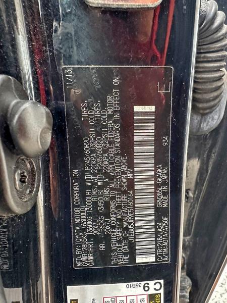 Zdjęcie 10 z aukcji – 2014 TOYOTA 4RUNNER SR z VIN JTEBU5JR9E5160164