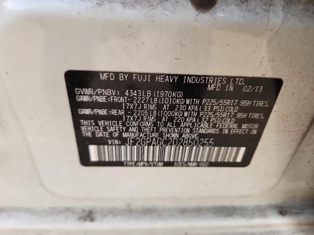 Photo 14 from auction – 2013 SUBARU XV CROSSTR with VIN JF2GPAGC2D2850255