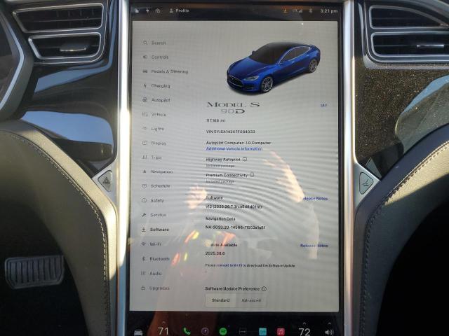 Photo 9 from auction – 2015 TESLA MODEL S 85 with VIN 5YJSA1H2XFF084033