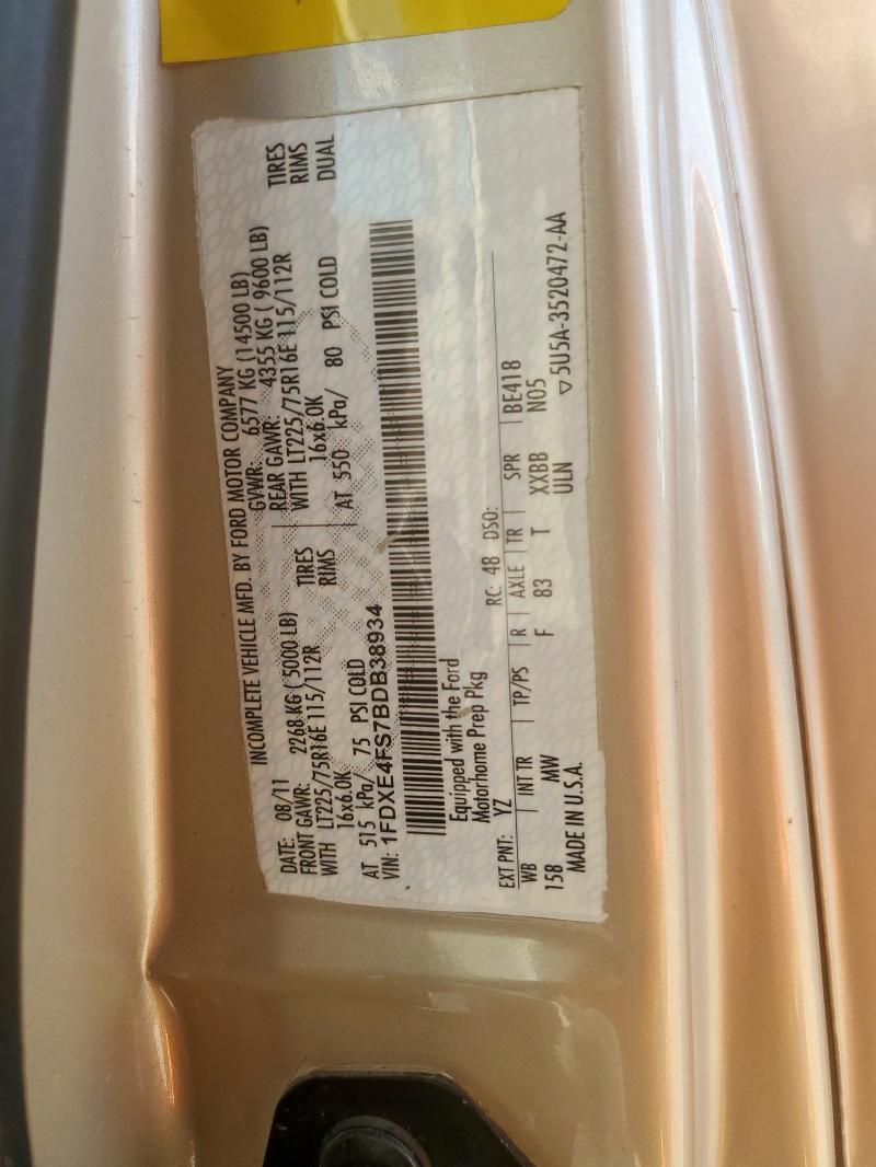 Photo 10 from auction – 2011 FORD FOREST RIVER with VIN 1FDXE4FS7BDB38934