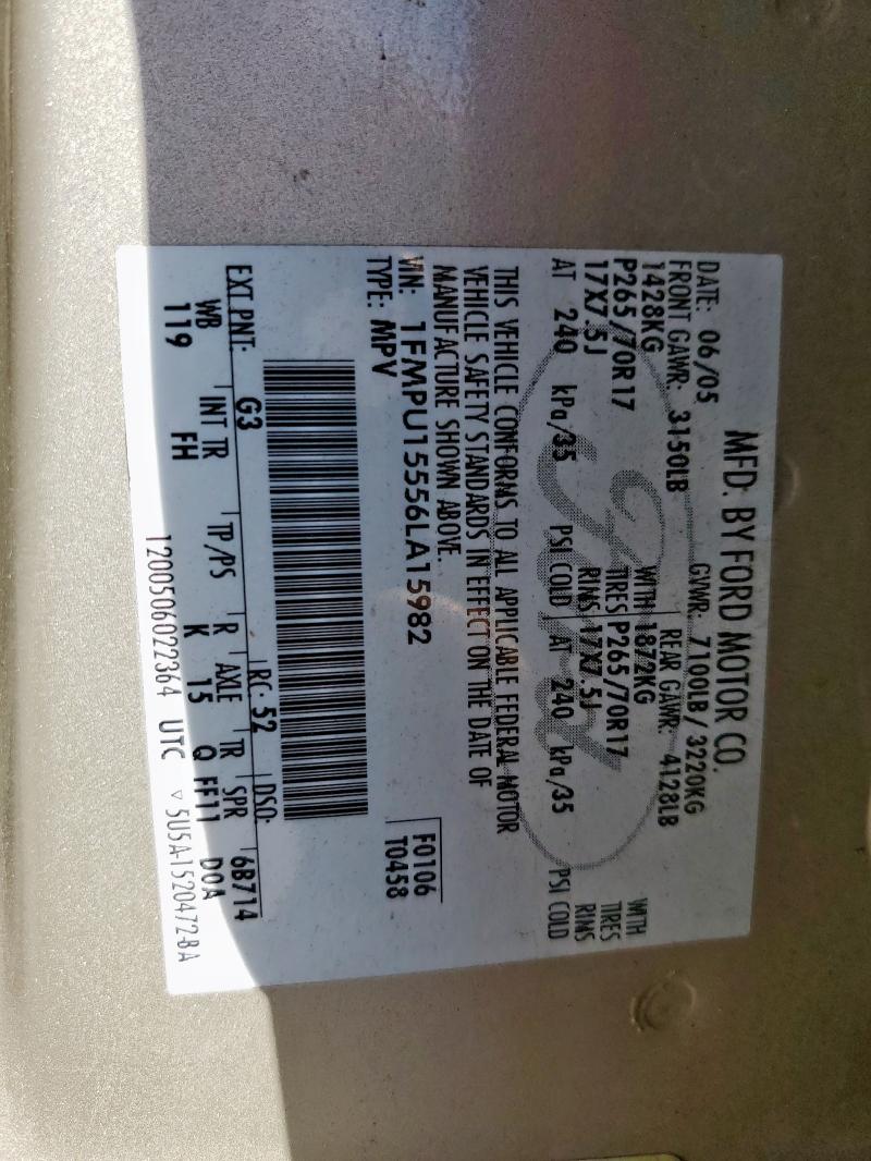 Foto 14 de la subasta – 2006 FORD EXPEDITION con VIN 1FMPU15556LA15982