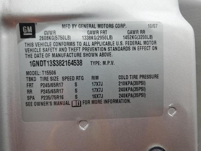 Photo 14 from auction – 2008 CHEVROLET TRAILBLAZE with VIN 1GNDT13S382164538