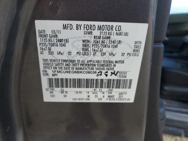 Photo 14 from auction – 2011 FORD ESCAPE LIM with VIN 1FMCU9EG9BKC08036