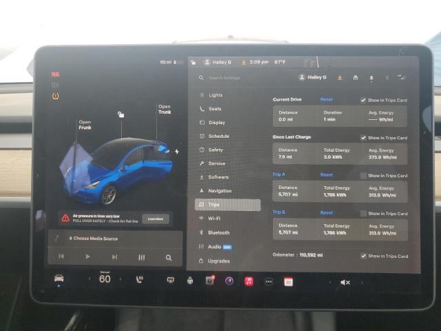 Photo 9 from auction – 2021 TESLA MODEL Y with VIN 5YJYGDEF5MF239876