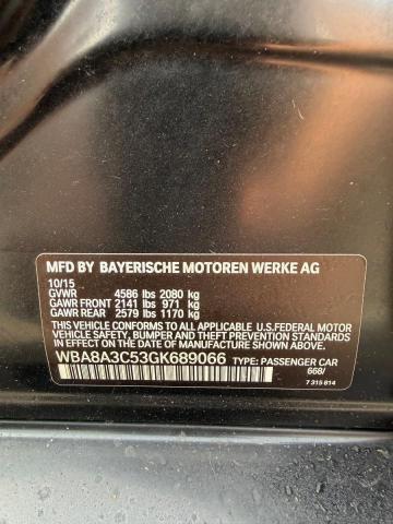 Photo 10 from auction – 2016 BMW 320 XI with VIN WBA8A3C53GK689066