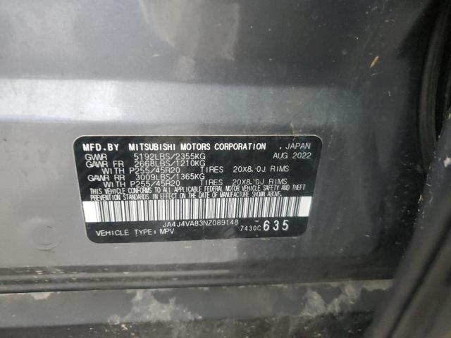 Photo 14 from auction – 2022 MITSUBISHI OUTLANDER with VIN JA4J4VA83NZ089148