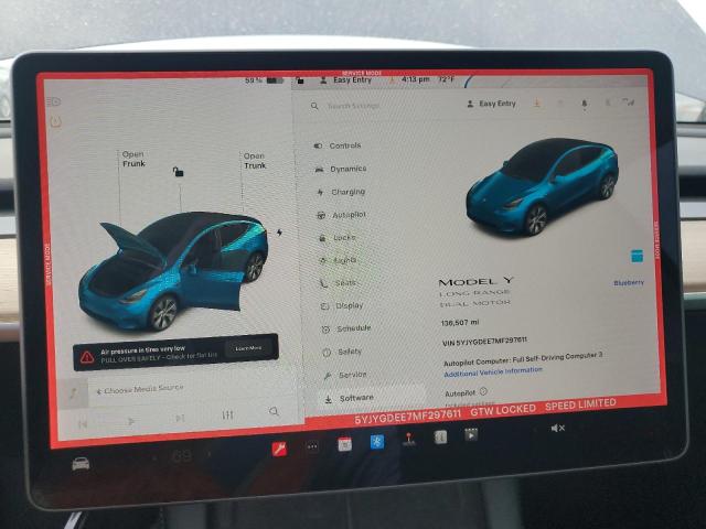 Photo 9 from auction – 2021 TESLA MODEL Y with VIN 5YJYGDEE7MF297611
